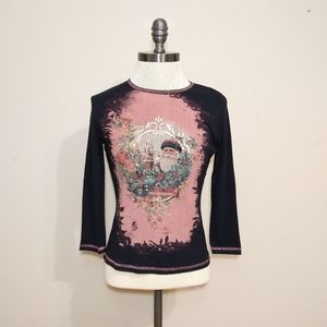 Susan Lawrence Santa Claus Holiday/Christmas Shirt Small